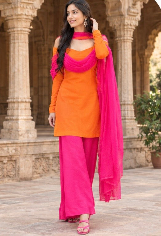 Orange and hot pink Fusion suit set